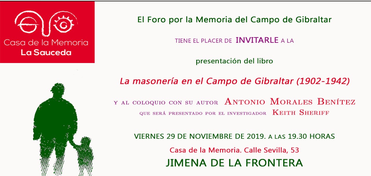 Presentación del libro La masonería en el Campo de Gibraltar (1902-1942). Un espacio de libertad con una nueva sociabilidad democrática