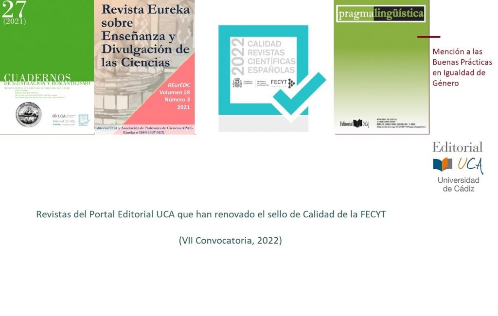 IMG Tres revistas del portal de la Editorial UCA renuevan el sello de calidad de FECYT