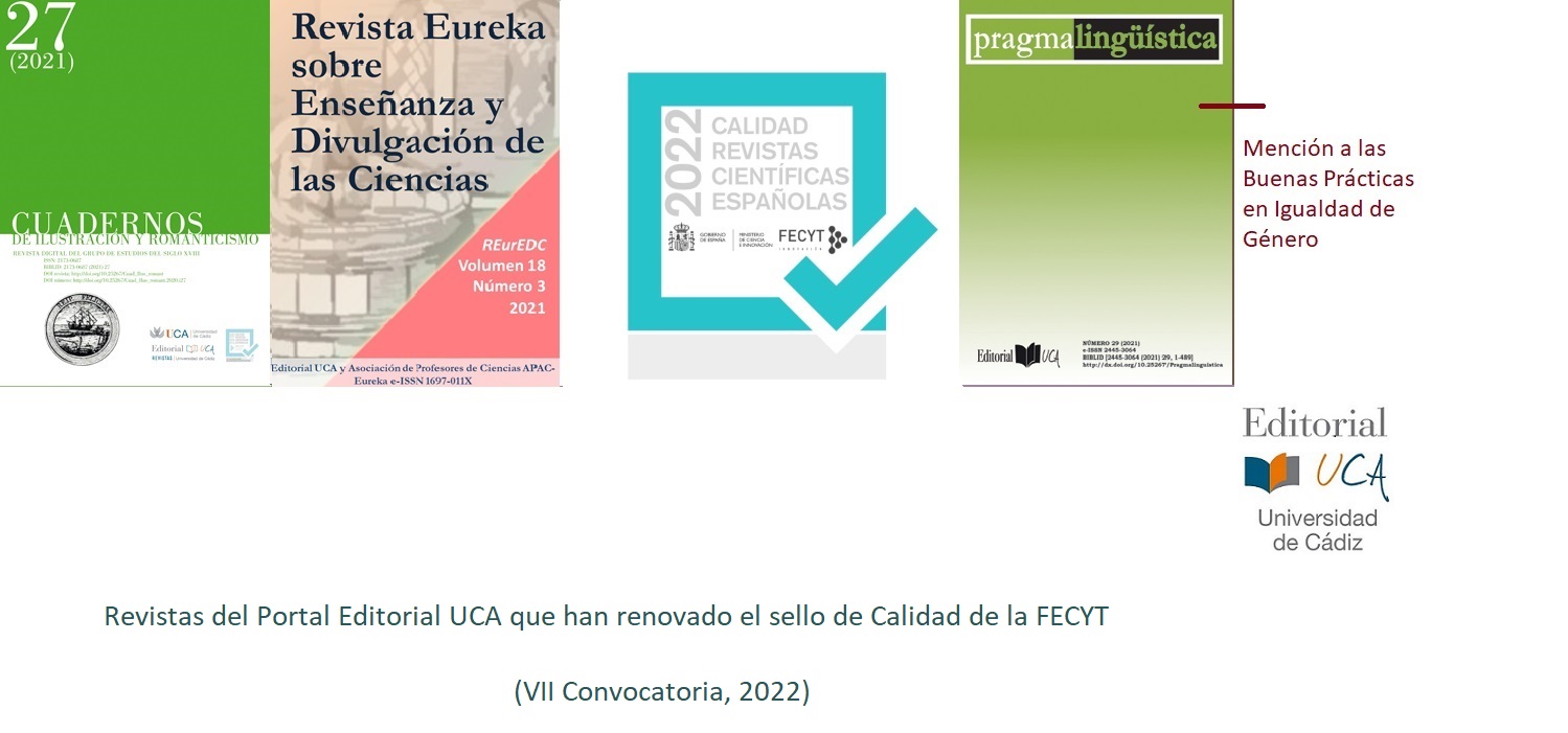 Tres revistas del portal Editorial UCA renuevan el sello de calidad de la Fecyt en 2022