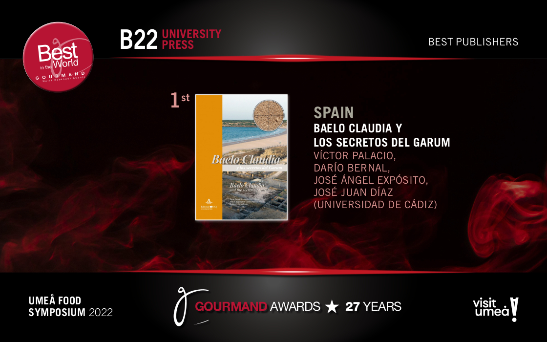 «Baelo Claudia y los secretos del Garum» ganador del premio Gourmand 2022: mejor libro de gastronomía del mundo