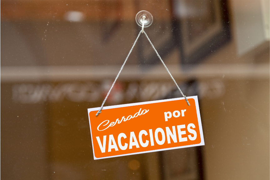 Cerrado por vacaciones